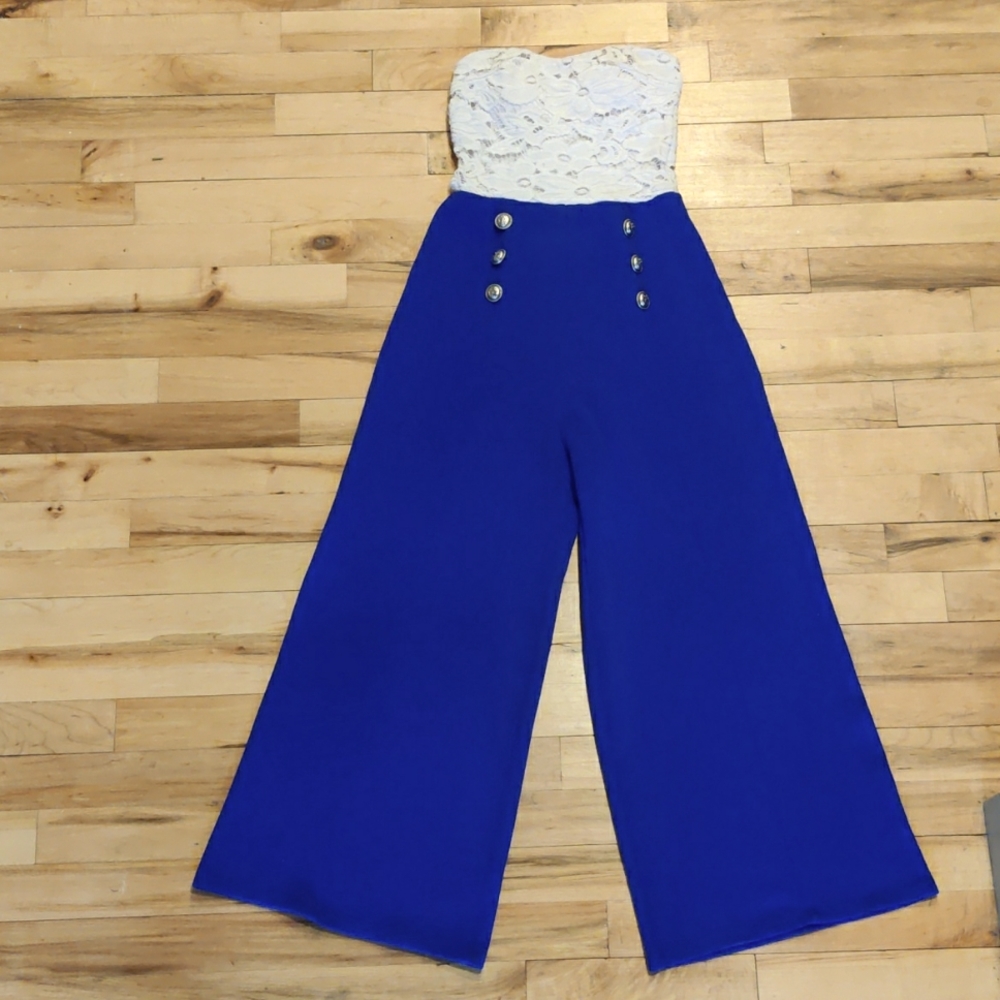 Strapless one pice with pants